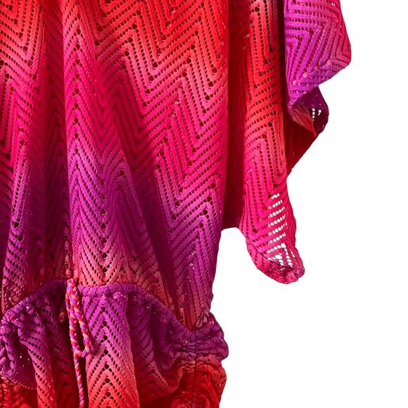 Luli Fama Sunset Angel Cabana V-neck Cover Up Beach Boho Dress Size Large - Picture 5 of 12